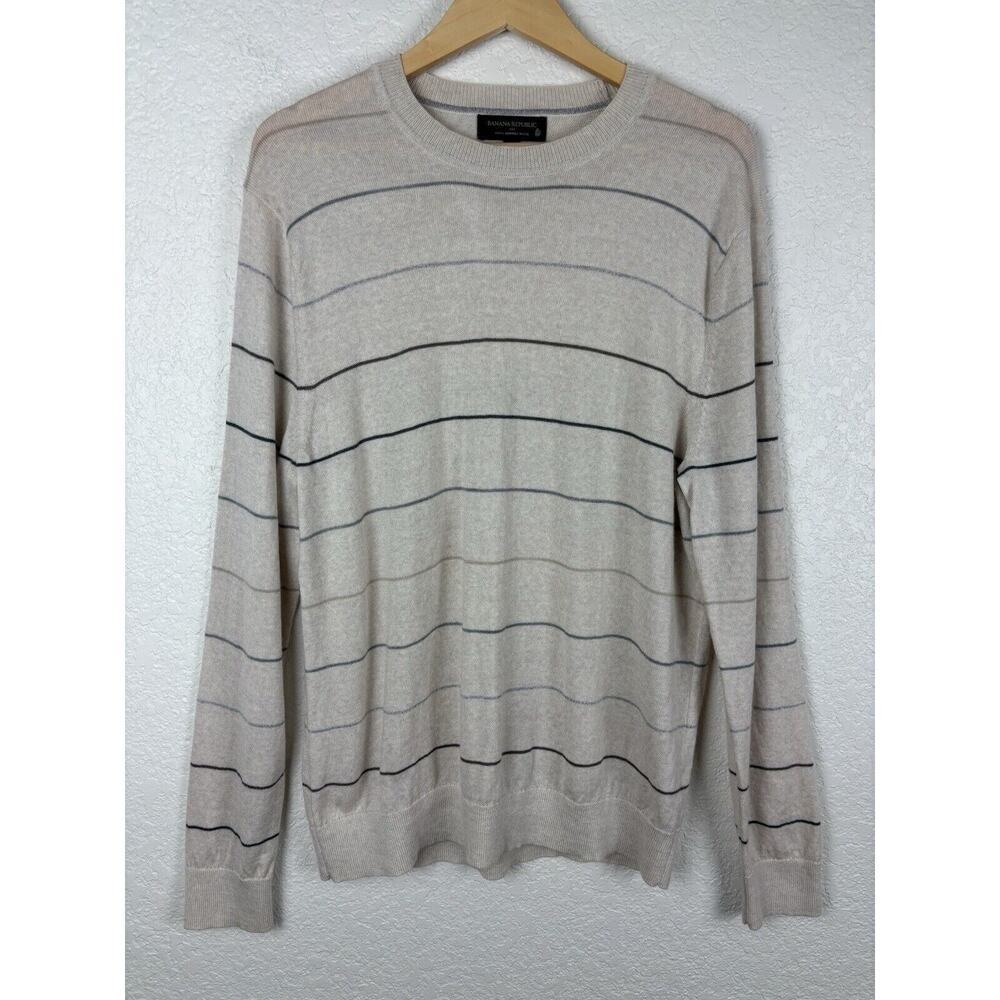 Banana Republic Merino Wool‎ Men’s Sweater Size Large Preppy Grandpacore Grandpa
